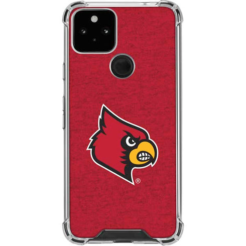 University of Louisville Red Background Google Pixel 5 Clear Case